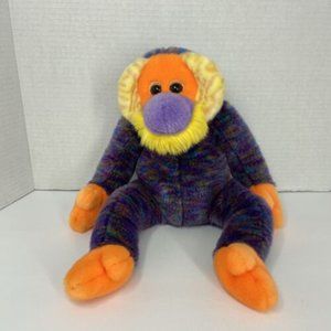 Ty Beanie Buddies Bananas Monkey Plush Toy Purple Tie Dye Stuffed Animal